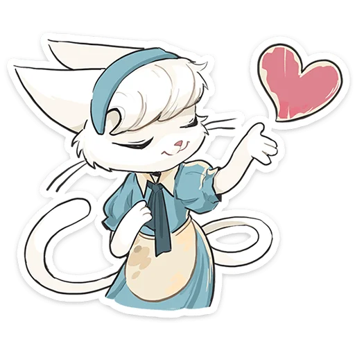 ❤️ Стикер «Кошечка Мия» для Telegram