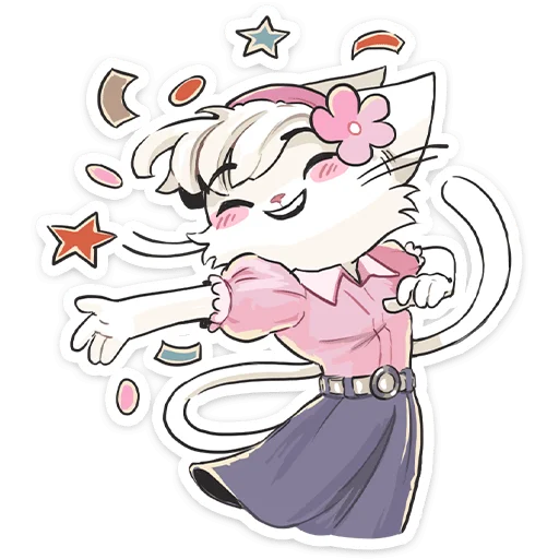 💃 Стикер «Кошечка Мия» для Telegram