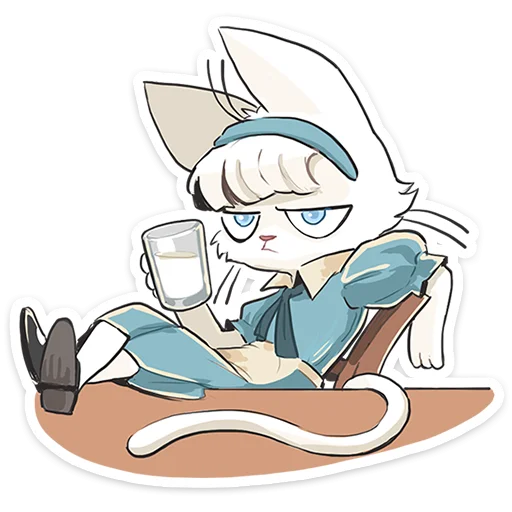 🐱 Стикер «Кошечка Мия» для Telegram
