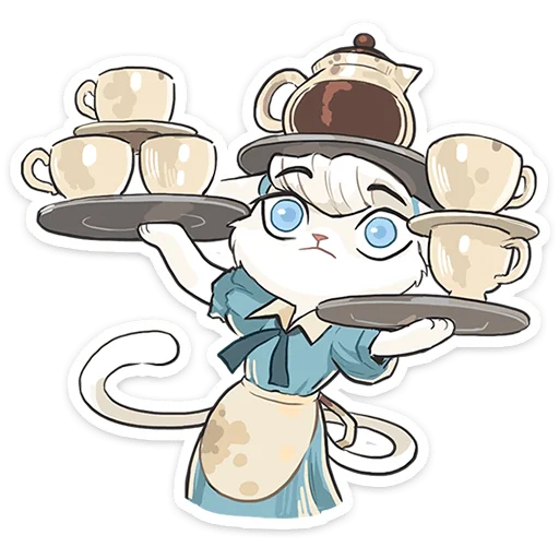 Стикерпак Кошечка Мия для Telegram — скачать