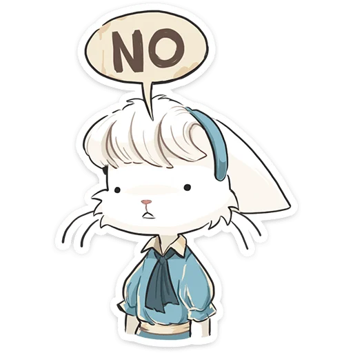 🙅‍♀️ Стикер «Кошечка Мия» для Telegram