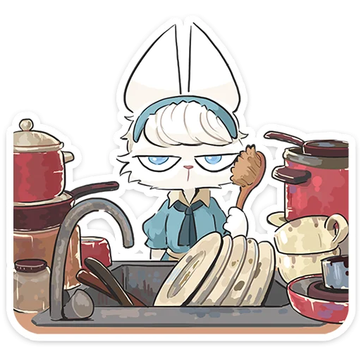 🐱 Стикер «Кошечка Мия» для Telegram