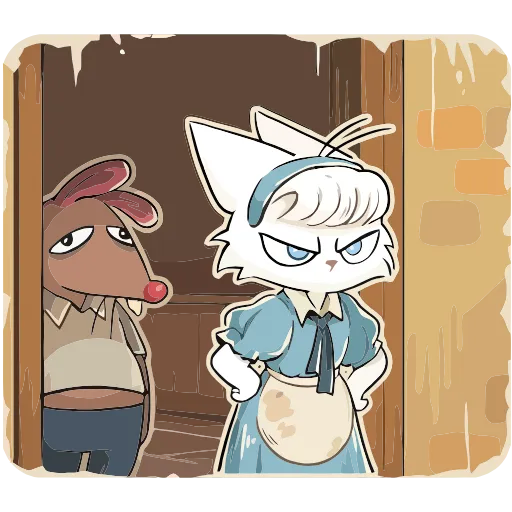 😠 Эмодзи «Кошечка Мия» для Telegram