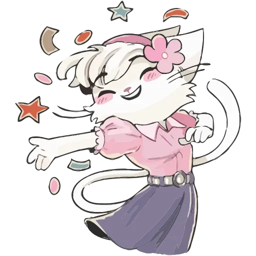 ☺️ Эмодзи «Кошечка Мия» для Telegram