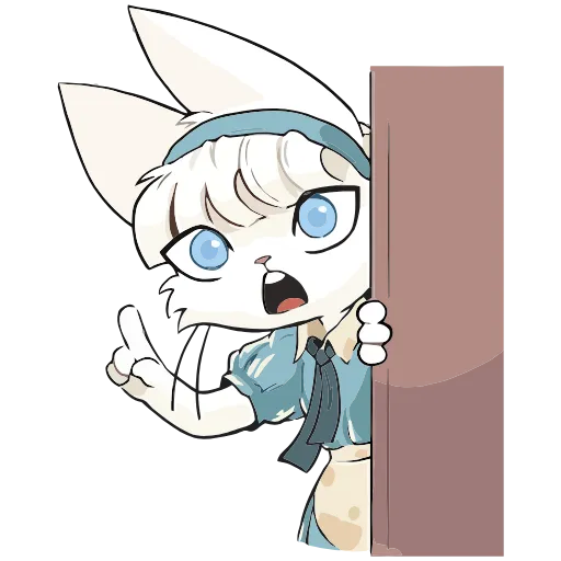 ☝️ Эмодзи «Кошечка Мия» для Telegram