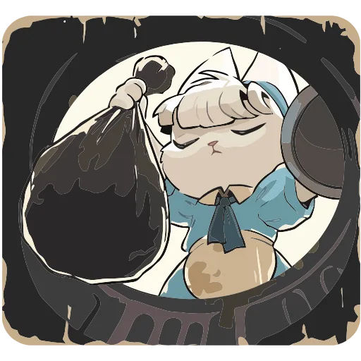 🗑 Эмодзи «Кошечка Мия» для Telegram
