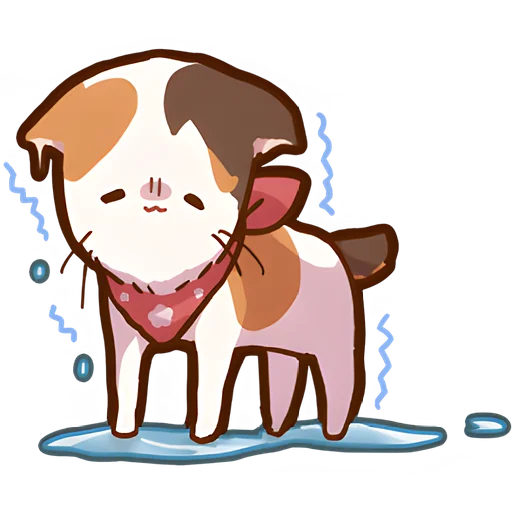 😥 Стикер «Котенок Такамару» для Telegram