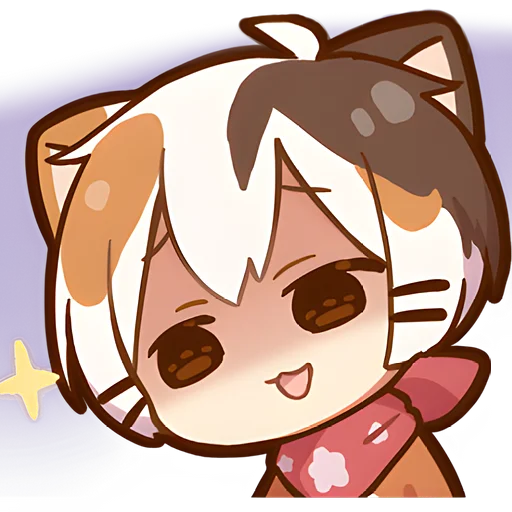 😏 Стикер «Котенок Такамару» для Telegram