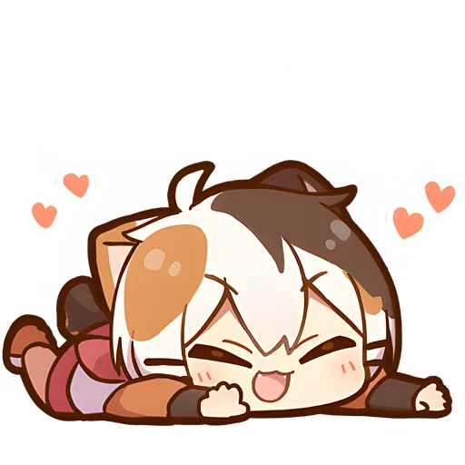 🥰 Стикер «Котенок Такамару» для Telegram