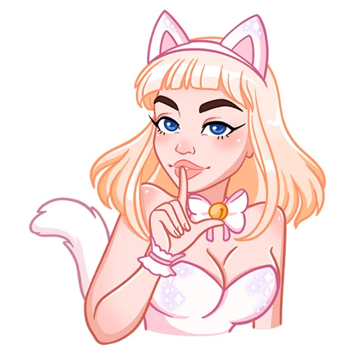 🤫 Стикер «Кошечка Каталина» для Telegram