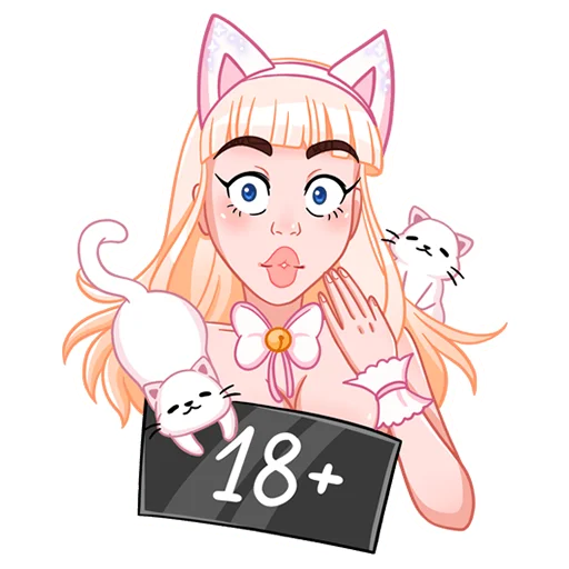 🔞 Стикер «Кошечка Каталина» для Telegram