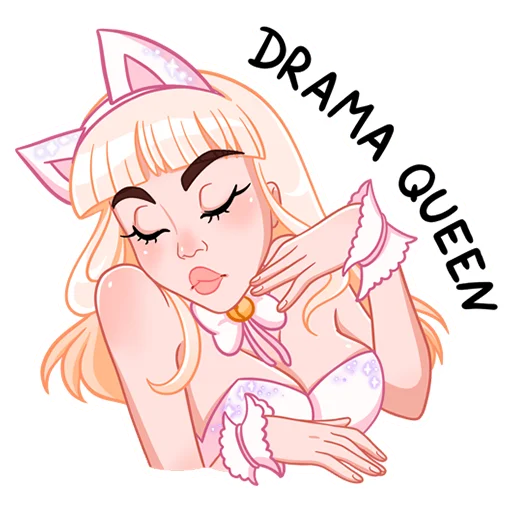 👸 Стикер «Кошечка Каталина» для Telegram