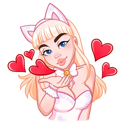 😘 Стикер «Кошечка Каталина» для Telegram