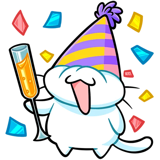 🥳 Стикер «Кисятки Без Текста» для Telegram