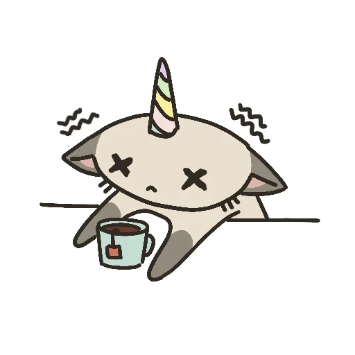 😵 Стикер «Kittycorn» для Telegram