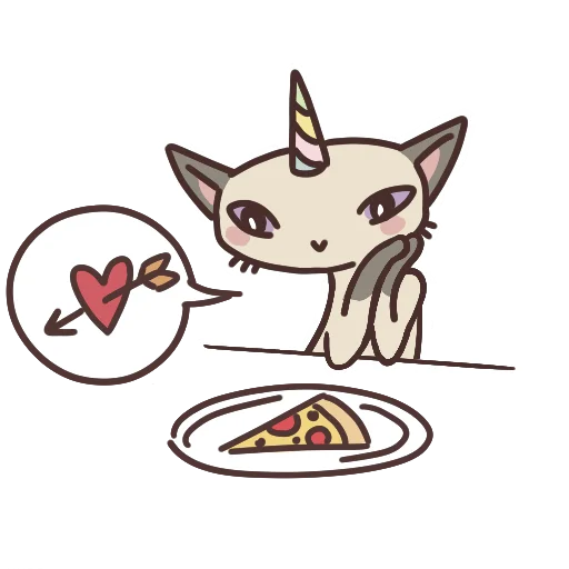 🍕 Стикер «Kittycorn» для Telegram