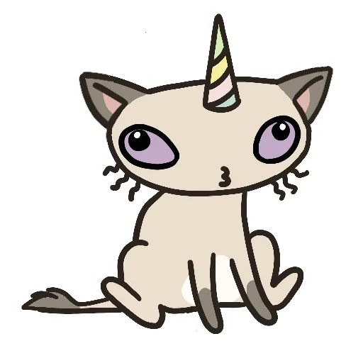 🥴 Стикер «Kittycorn» для Telegram