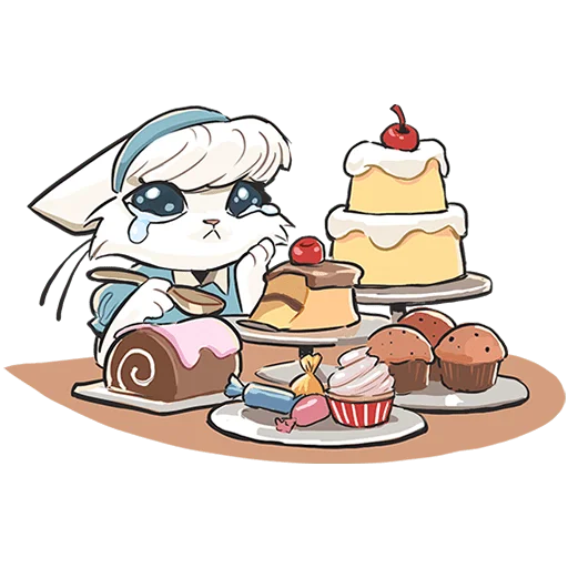😢 Стикер «Кошечка Мия без текста» для Telegram