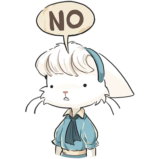 🙅‍♀️ Стикер «Кошечка Мия без текста» для Telegram