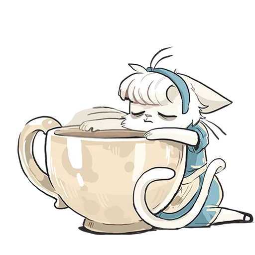 ☕️ Стикер «Кошечка Мия без текста» для Telegram