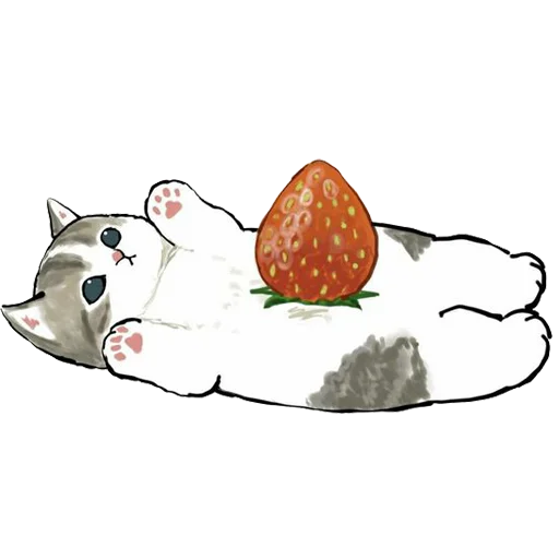 🍓 Стикер «kittynyam» для Telegram