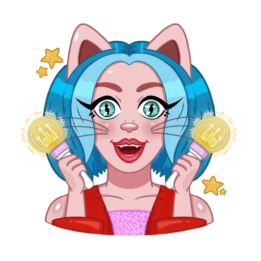 🤩 Стикер «Kitty Pop Star» для Telegram