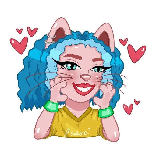 😘 Стикер «Kitty Pop Star» для Telegram