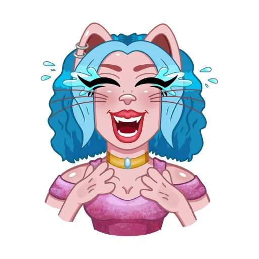 Стикерпак Kitty Pop Star для Telegram — скачать