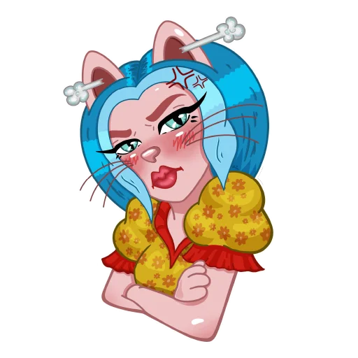 😡 Стикер «Kitty Pop Star» для Telegram