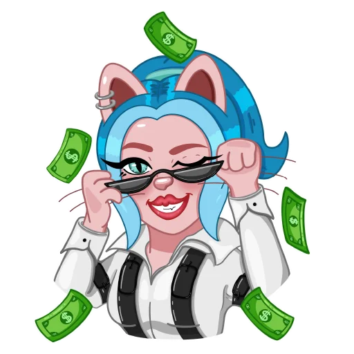 😎 Стикер «Kitty Pop Star» для Telegram