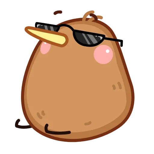 😎 Стикер «Птичка Киви» для Telegram