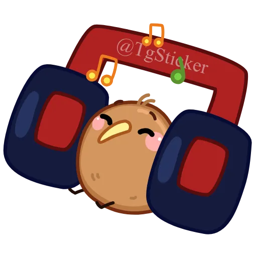 🎧 Стикер «Птичка Киви» для Telegram