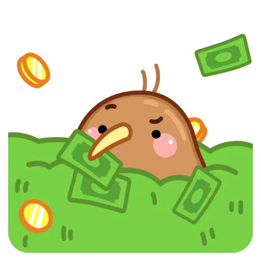 🤑 Стикер «Птичка Киви» для Telegram