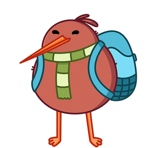 🎒 Стикер «Киви Кивик Без Текста» для Telegram