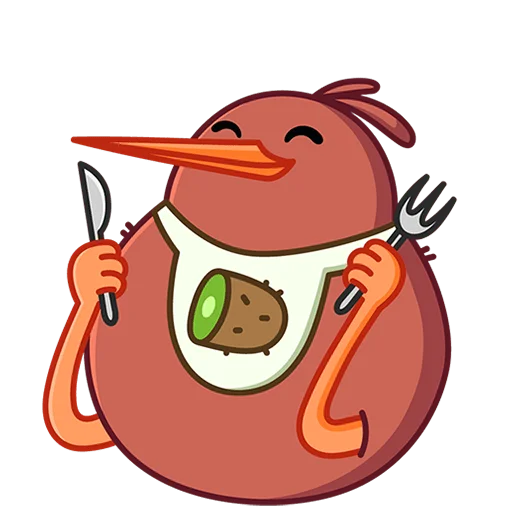 🍽 Стикер «Киви Кивик Без Текста» для Telegram