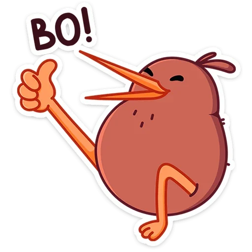 👍 Стикер «Киви Кивик» для Telegram