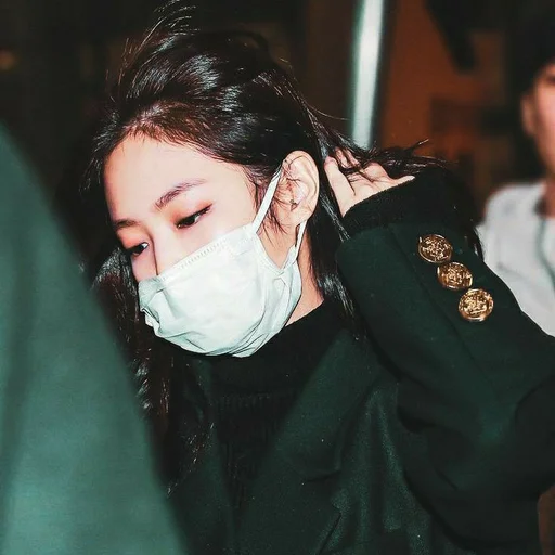 🥢 Стикер «kim jennie dark» для Telegram