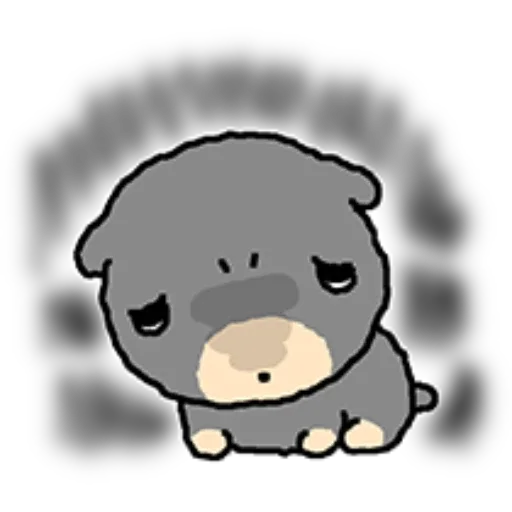🫥 Стикер «kkiwoong the puppy» для Telegram