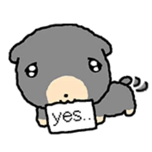 🙂‍↕️ Стикер «kkiwoong the puppy» для Telegram
