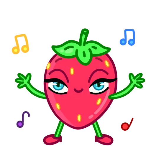💃 Стикер «Клубнично» для Telegram