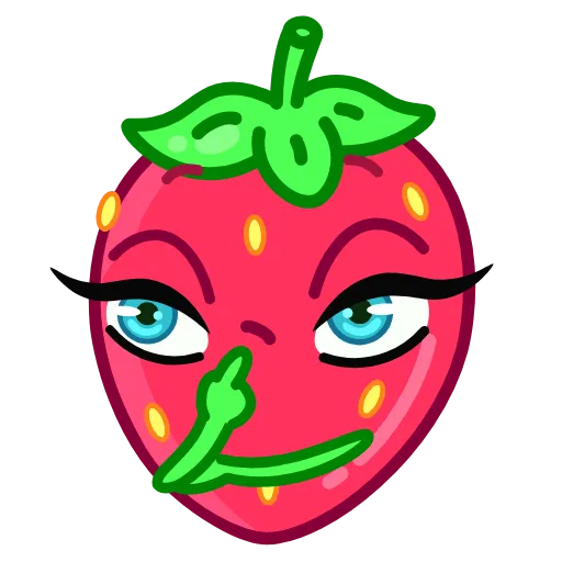 🤔 Стикер «Клубнично» для Telegram