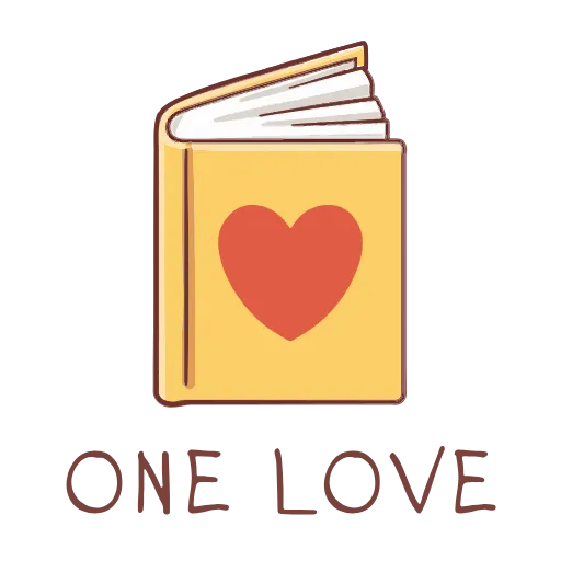 ❤ Стикер «Книга лучший друг» для Telegram