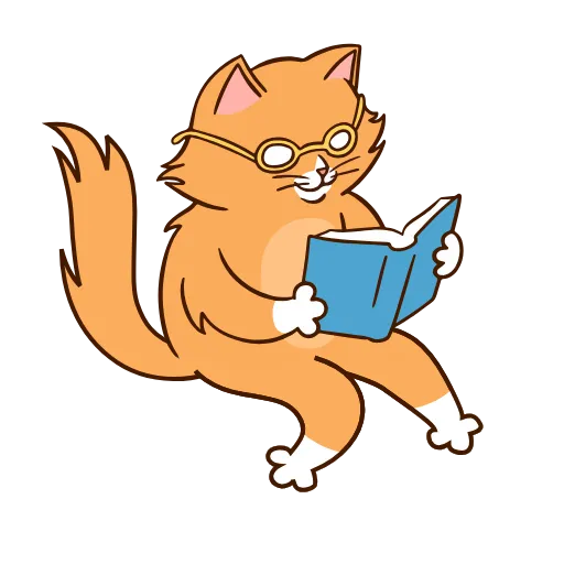 😻 Стикер «Книга лучший друг» для Telegram