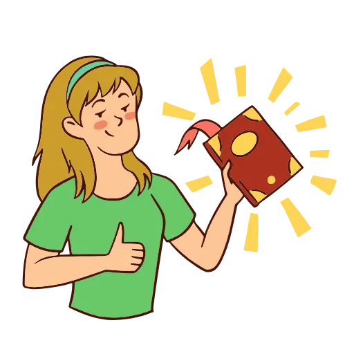 👍 Стикер «Книга лучший друг» для Telegram