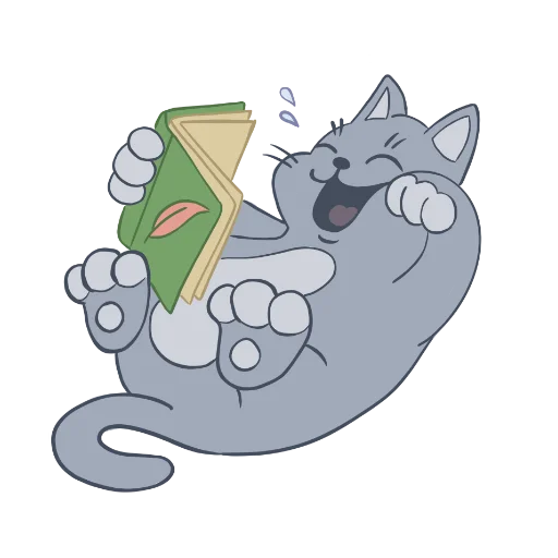 😂 Стикер «Книга фантиков» для Telegram