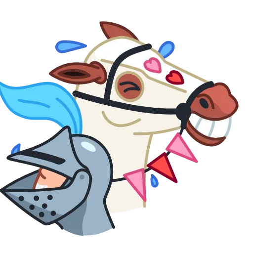 Стикерпак «Date Knight» для Telegram — обложка