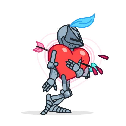 😢 Стикер «Date Knight» для Telegram