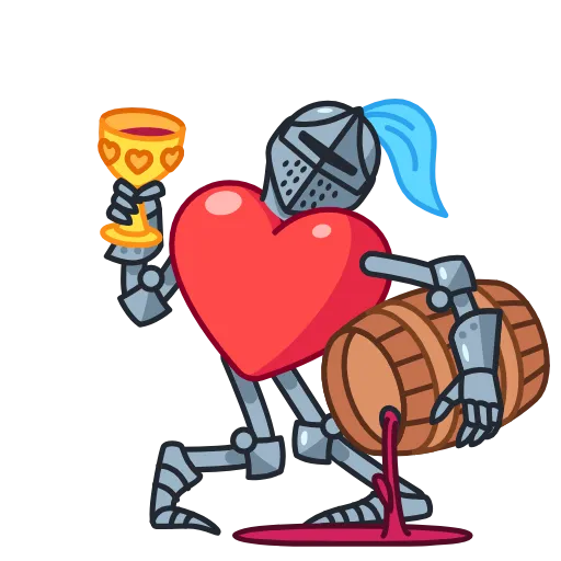 🍷 Стикер «Date Knight» для Telegram
