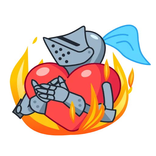 ❤️‍🔥 Стикер «Date Knight» для Telegram