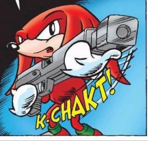 🤩 Стикер «KNUCKLES THE ECHIDNA» для Telegram